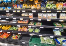 Processed products on the top shelf.